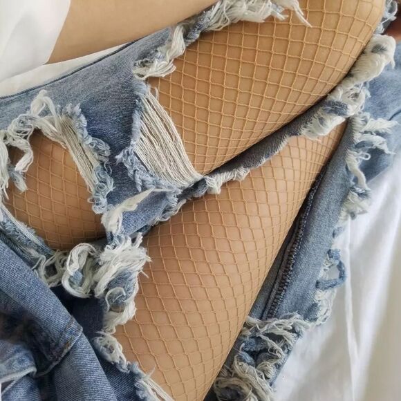 🆕Tan High Waisted Fishnet Tights Stockings - Picture 4 of 6